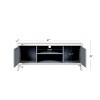 Modern Mirrored Silver TV Stand for 50" TVs, Media Console with Doors, Entertainment Cabinet for Living Room-The Pop Home - 4 of 4