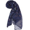 Allegra K Women's Long Chiffon Floral Scarves Lightweight Beach Sunscreen Swimwear Wrap Shawls - 2 of 4