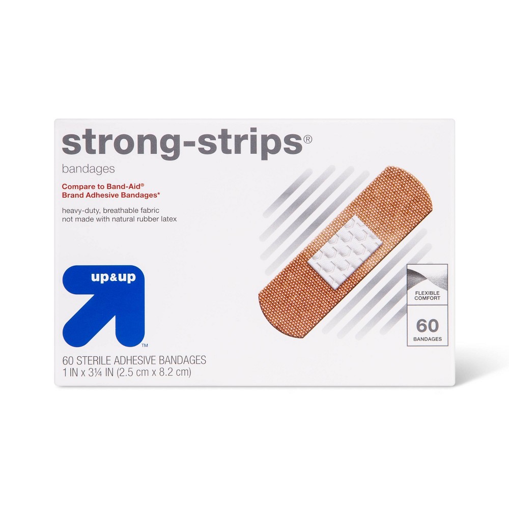 Strong-Strips Flexible Fabric Bandages - 60ct - up & up. 6 pack