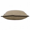 HomeRoots 20" Tan And Black Linen Color Block Throw Pillow - 4 of 4