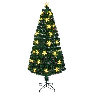 AZL1 Life Concept Artificial Trees 6-Foot Christmas Tree with Color Effects and Metal Stand for Holiday Decor, Green, 32.4"*32.4"*72" - 1 of 4
