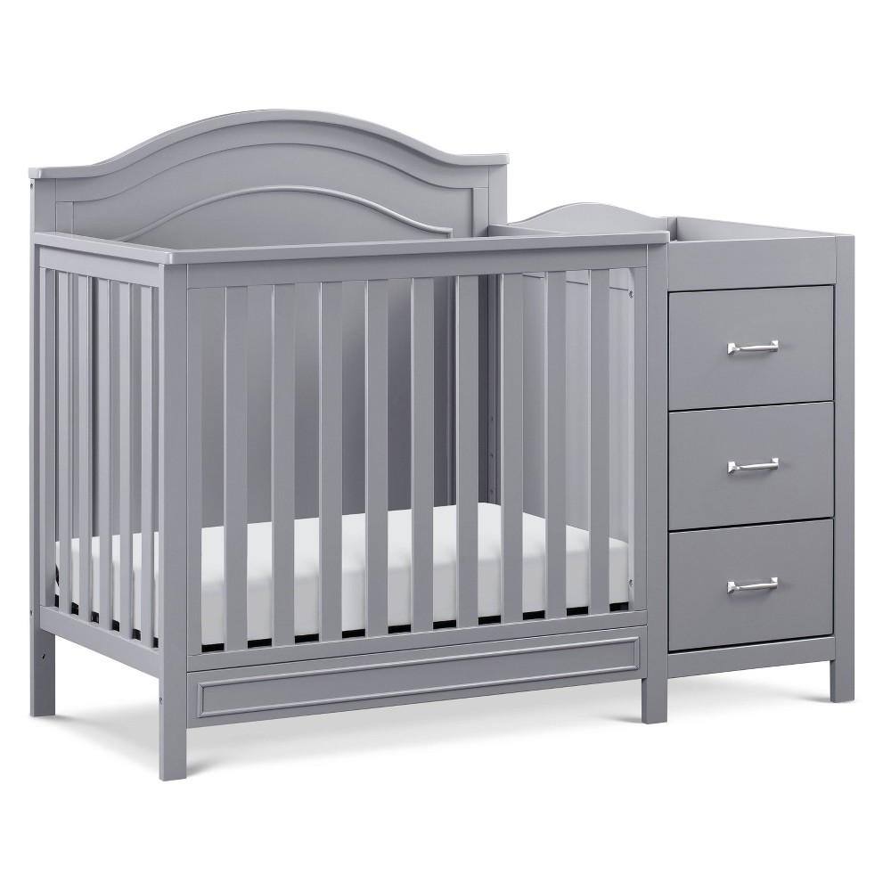 Photos - Kids Furniture DaVinci Charlie 4-in-1 Convertible Mini Crib & Changer - Gray 