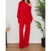 Women's Italian Viscose Knit Flared Pants - Milio Milano - 4 of 4