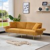 79'' Corduroy Foldable Double Sofa Bed with Folding Armrests for Living Room and Small Spaces - 2 of 4