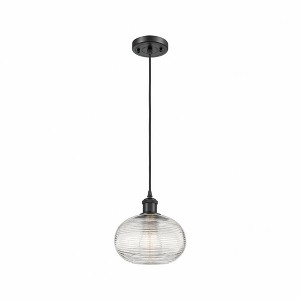 Ithaca - 1 Light Cord Hung Mini Pendant In Industrial Style-8.25 Inches Tall and 8 Inches Wide - 1 of 1
