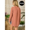 Women's Plus Crew Neck Long Sleeve Top - ADORA - 3 of 3