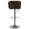 Modern Faux Leather Adjustable Height Swivel Barstool with Tufted Seat, Footrest and Round Base, Set of 2 for Kitchen Island or Home Bar - 3 of 4