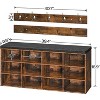 Shoe Storage Bench with Cushion, 39.4" L Entryway Bench with 12 Cubbies - 3 of 4