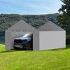 VEVOR Carport Replacement Canopy Cover Side Wall 13 x 20 ft, Garage Tent Shelter Tarp Heavy-Duty Waterproof, Grey (Top and Frame Not Included) - 2 of 4