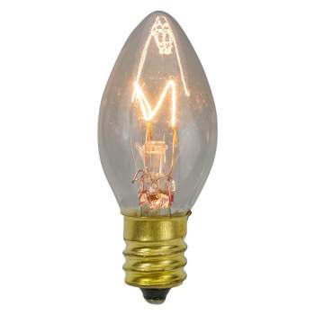 Northlight Set of 4 Clear C7 Transparent Christmas Replacement Bulbs - 2"