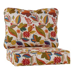 2-Piece Deep Seat Outdoor Cushion Set - 1 of 4