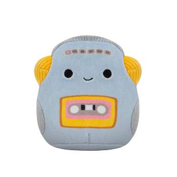 Squishmallows 3.5" Casja The Cassette Player Squeaky Plush Dog Toy