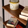 SEVOBAL Decorative Bookshelf 5 Tier Ladder Bookcase Metal Frame Storage Organizer for Small Spaces, Brown, 13"*23"*52" - 3 of 4