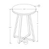 FURNIinspire End Tables Round Living Room Side Table Modern Nightstand with Metal Leg for Bedroom Office Furniture, Brown, 15.75"*15.75"*21.75" - 3 of 3