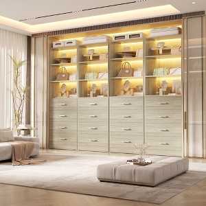 Besiost Closet Organizer System with Wood Drawers and Shelves - 1 of 4