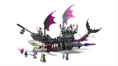  LEGO 71469 DREAMZzz The Nightmares Shark Ship Build A 2-Way  Pirate Boat Toy, Construction Kit with Minifigures Mateo, Nova & The King  of Nightmares, for Kids : Toys & Games