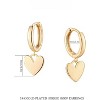 Gold Dainty Dangle Hoop Earrings for Women Small Huggie Hoop with Cubic Zirconia Cute Star Heart Butterfly 14K Gold Plated Earring Minimalist Jewelry - 2 of 4