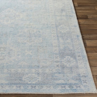 Westdorp 5' x 7'6" Denim Blue Wool and Cotton Tufted Area Rug