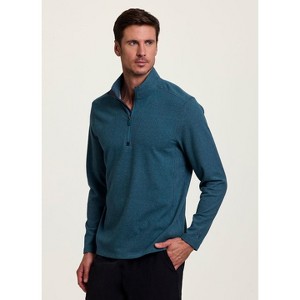 Avalanche Outdoor Mock Neck Top - Men's Lightweight 1/4 Zip Hiking Pullover - 1 of 4