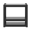 AENKYO 34"W 20-30 Gallon Fish Tank Stand - Metal Aquarium Stand with Adjustable Shelves, Heavy Duty Tank Rack Black/White - 3 of 4