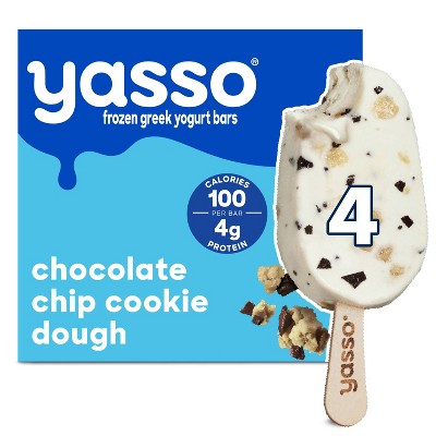 Yasso Frozen Greek Yogurt - Chocolate Chip Cookie Dough Bars - 4ct