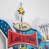 American Art Decor 18" x 13" Viva Las Vegas Royal Flush Embossed Metal Sign Sky Blue/Red/Yellow: Sin City Elvis Tribute Wall Decor - 3 of 4