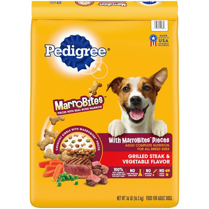 Pedigree Adult Marrobites Pieces with Real Marrow and Vegetable Dry Dog Food , 1 of 7