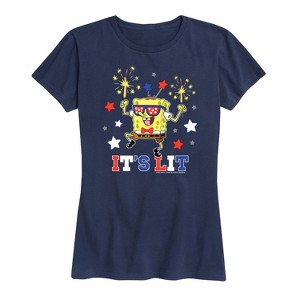 Women's - SpongeBob SquarePants - It's Lit Short Sleeve Graphic T-Shirt - 1 of 4