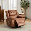 Heated Massage Power Lift Recliner Chair for Seniors,39"W PU Remote Control Sofa with Side Pockets for Living Room-Baofuwish - 3 of 4