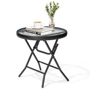 Crestlive Products Outdoor Side Table - Small Patio End Table All Weather for Pool, Balcony, Deck, Porch - 1 of 4