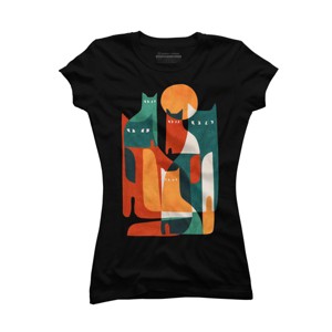 Junior's Design By Humans Cat Cat Cat By radiomode T-Shirt - 1 of 3