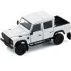 Land Rover Defender 110 Pickup Truck White with Extra Wheels 1/64 Diecast Model Car by BM Creations - 2 of 3