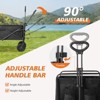 JIONJOY 3 cu. ft. Wagon Cart 330 lbs. Collapsible Folding Cart Steel Utility Garden Cart with Wheels for Camping - 3 of 4
