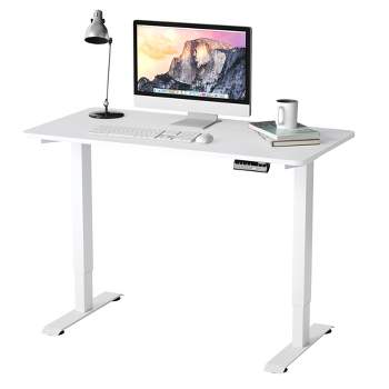 Costway Electric Adjustable Standing Desk Stand up Workstation w/Control White\Black\ Maple\Teak