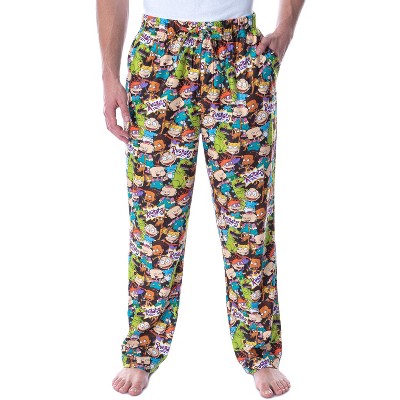 Nickelodeon Men's Rugrats Character Mashup Allover Loungewear Pajama Pants Multi