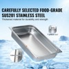 VEVOR Hotel Pan, Full Size Anti-Jam Steam Pan, 0.8mm Thick Stainless Steel Restaurant Steam Table Pan, 4-Inch Deep Commercial Table Pan - 3 of 4
