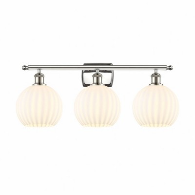 White Venetian - 3 Light Bath Vanity In Modern Style-11 Inches Tall and 28 Inches Wide