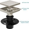 Bronstarz 6-inch Removable Square Shower Floor Drain with Flange - image 2 of 4