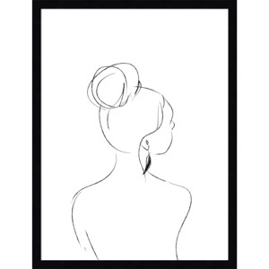 19" x 25" Minimalist Woman 2 by Teju Reval Wood Framed Wall Art Print - Amanti Art: Modern Lithograph, Vertical Orientation - 1 of 4