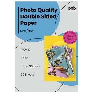 PPD Matte Double Sided Photo Paper (Brochure Paper) 13x19 50 sheets 210 gsm for Inkjet Printers - 1 of 4