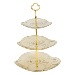 Unique Bargains 3 Tier Dessert Cupcake Stand Holder with Tiered Tray for Donut Fruits - 1 of 4