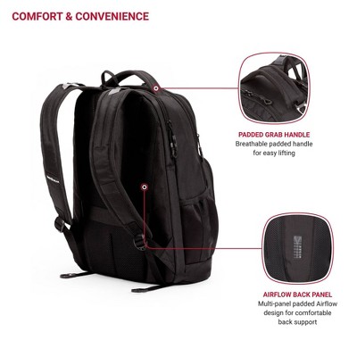 Рюкзаки SWISSGEAR Laptop 18.5" Backpack - Black — фото 5