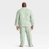 Men's Gingerbread Striped Flannel Long Sleeve Shirt and Pants Holiday Matching Family Pajama Set - Wondershop™ Cream - 2 of 4