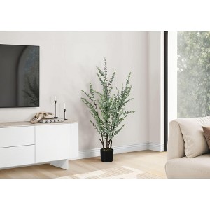 Sapphtopaz Artificial Eucalyptus Tree Artificial Tree Faux Plants Indoor with Natural Wood Trunk, Room Decor for Home, Foyer - 1 of 4