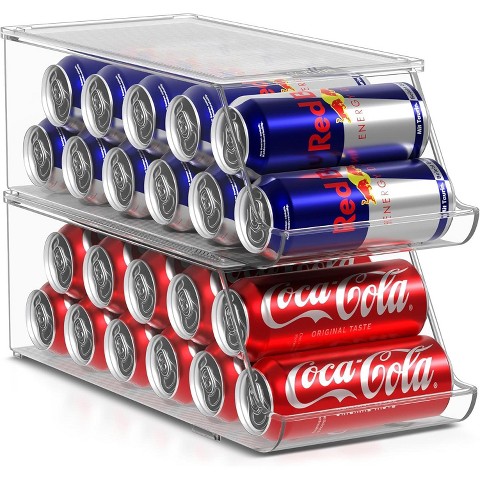 Sorbus Set of 2 Narrow Can Organizer for Fridge, Pantry, Kitchen Organization and Storage