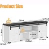 70" Farmhouse TV Stand for TVs Up to 80", Rustic Entertainment Center with Sliding Barn Doors & Storage Cabinets for Living Room - 2 of 4