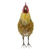16" Indoor/Outdoor Metal Hen Decorative Garden Statue Golden Brown - Alpine Corporation: Iron Crafted Yard Art - 2 of 3