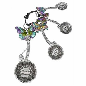 Ganz 4-Piece Zinc Alloy Measuring Spoons Set, Butterfly Blessing - 1 of 2