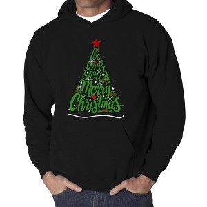 LA Pop Art We Wish You A Merry Christmas - Men's Word Art Hooded Sweatshirt - 1 of 4
