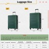 FURNIinspire Bag and Luggage Sets Luggage Set Travel Suitcase With Bags Spinner Wheels Abs Lightweight Suitcase, Green, 16"*10"*24" - 3 of 4